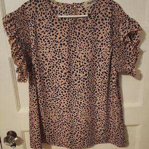 Haptics Women's Leopard Print Blouse -